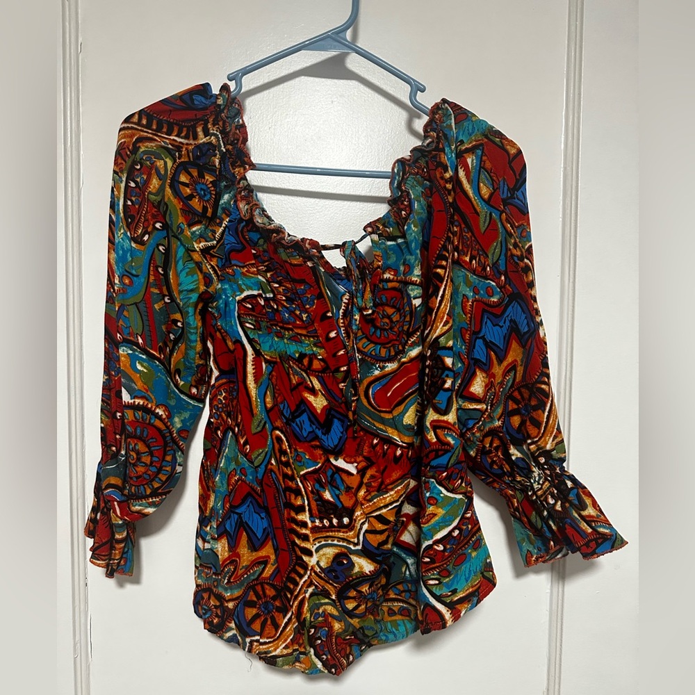 SHEIN Multicolor Bohemian Blouse